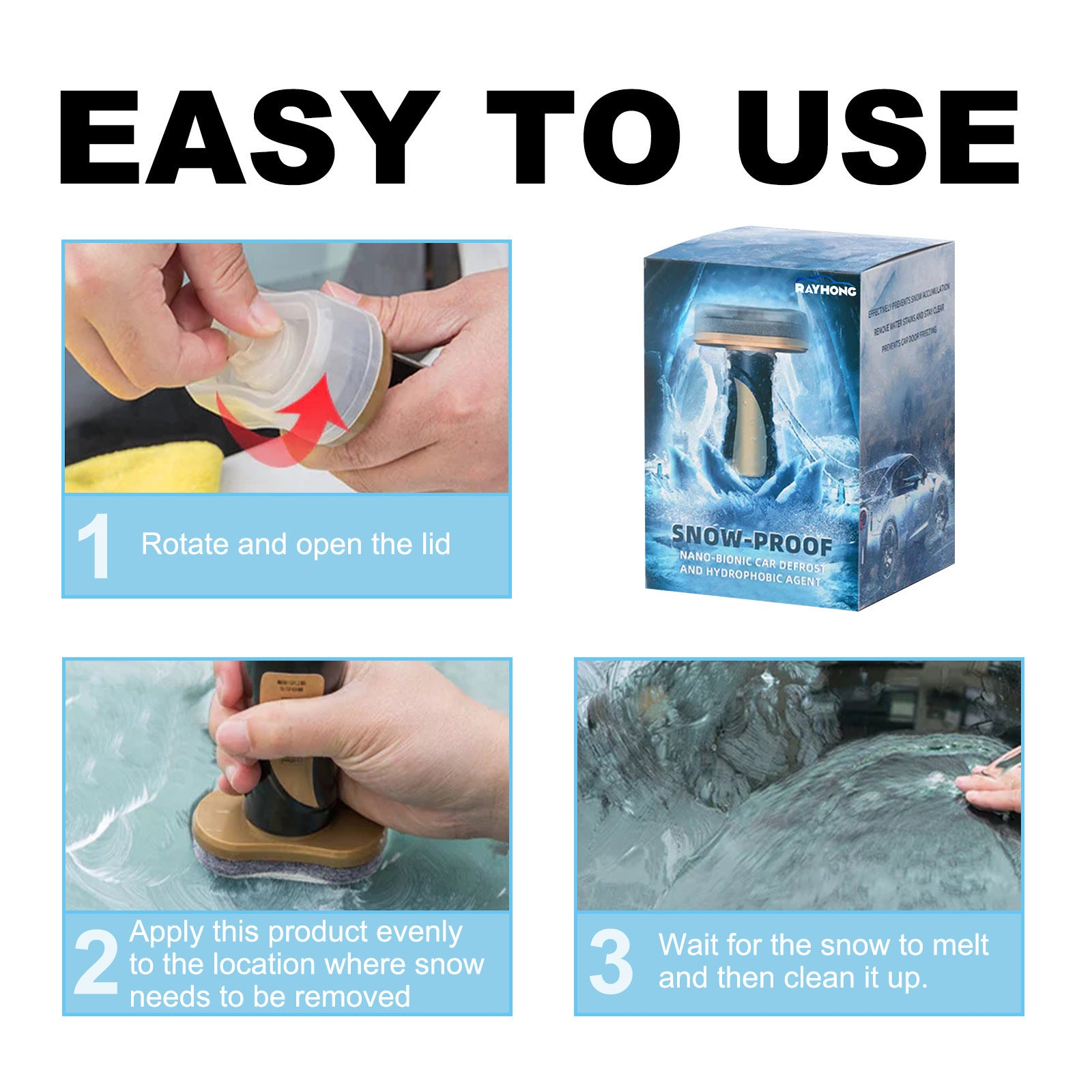 Fast And Convenient Hydrophobic Nano Coating Car Snow Brush