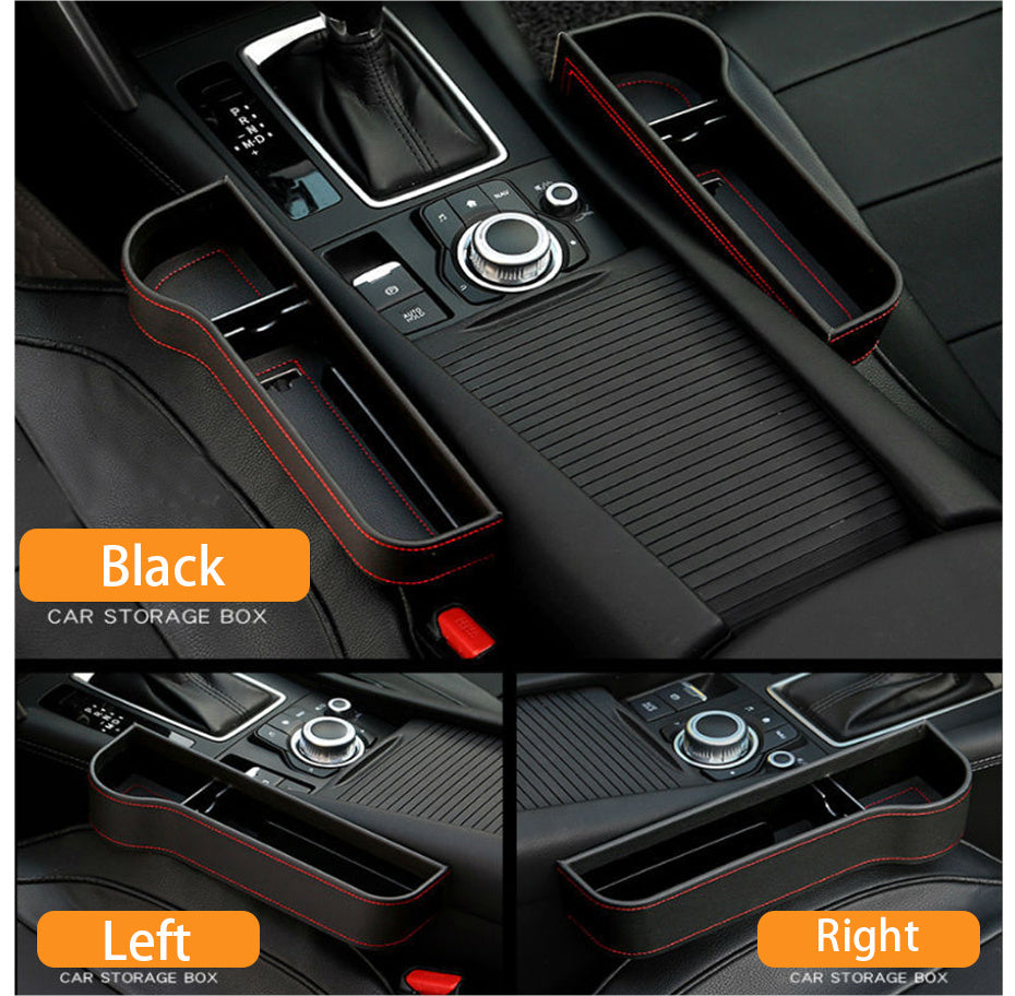 Car seat gap filler with storage