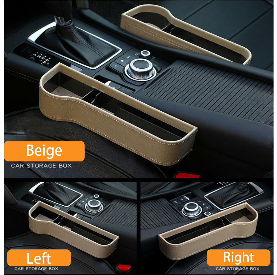 Car seat gap filler with storage