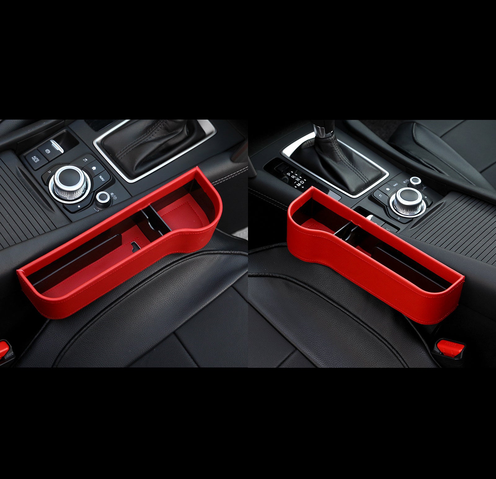 Car seat gap filler with storage